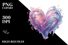 Shiny Heart Lavender PNG Product Image 2