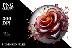 Abstract Glossy Rose PNG Product Image 2