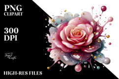 Abstract Glossy Rose PNG Product Image 2