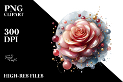 Abstract Glossy Rose PNG Product Image 2