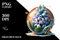 Abstract Glossy Hyacinth PNG Product Image 2
