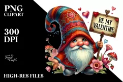 Detailed Valentines Gnome PNG Product Image 2