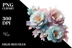 Glossy Peonies | Sublimation | Clipart Product Image 3