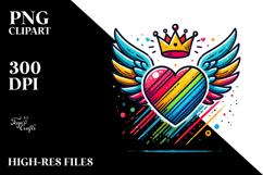 tyle Heart with Wings PNG Product Image 2