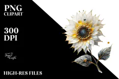 Sunflower with Watercolor Splash PNG Product Image 2