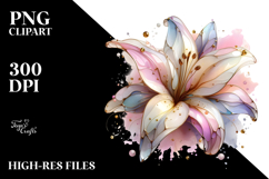 Pastel Glossy Lily Abstract PNG Product Image 2
