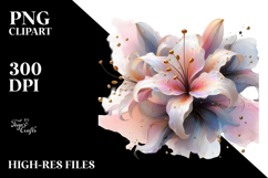 Pastel Glossy Lily Abstract PNG Product Image 2