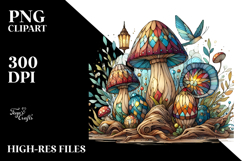 Detailed Small Stained Mushroom PNG Product Image 2
