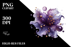 Abstract Violet with Gold Product Image 2