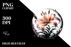 Shiny Lily Metallic Gloss|Sublimation|Clipart Product Image 1