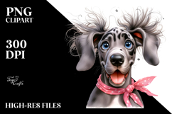 Watercolor Cute Great Dane PNG Product Image 2
