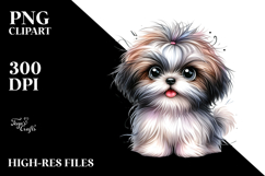 Happy Shih Tzu Watercolor PNG Product Image 2