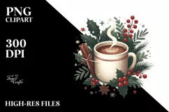 Vintage Hot Cocoa Mug, Transparent PNG Product Image 1