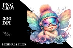 Colorful Baby Fairy with Skier&#039;s Goggles PNG Product Image 3