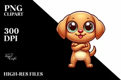 Funny Crazy Cartoon Baby Labrador | Sublimation | Clipart Product Image 1
