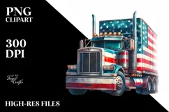 Detailed USA Truck Clipart Product Image 1