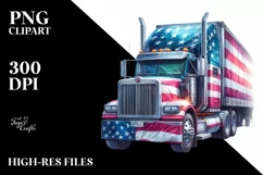Detailed USA Truck Clipart Product Image 3