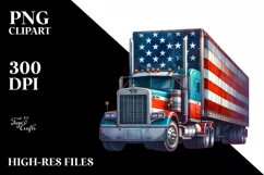 Detailed USA Truck Clipart Product Image 1