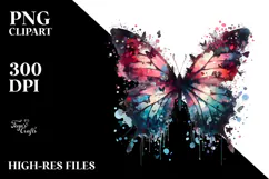 Grungy Butterfly Painting, Transparent PNG Product Image 2