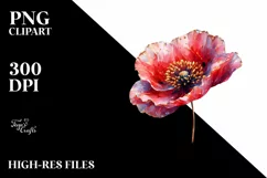 Shiny Poppy Golden | Sublimation | Clipart Product Image 1