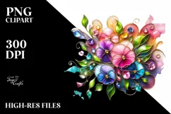 Watercolor Luxury Flower Splash Clipart Product Image 3