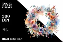 Colorful Watercolor Splash with Stains | Clipart Product Image 1