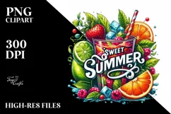 Juicy Cold Drink Sweet Summer PNG Product Image 3