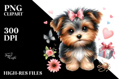 Happy Cute Yorkipoo PNG Product Image 2