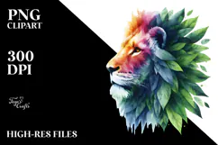 Vibrant Lion with Leaves, 20 oz Tumbler Product Image 2