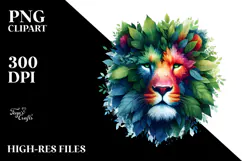 Vibrant Watercolor Lion, 20 oz Tumbler Product Image 2