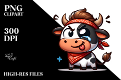 Cartoony Cartoon Cow Vector Art Product Image 2
