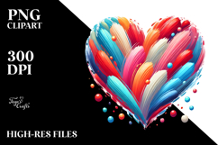 Simple Paintbrush Style Heart PNG Product Image 2