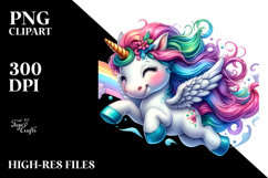 Vibrant Unicorn Jumping, Transparent PNG Product Image 2