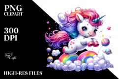 Funny Jumping Unicorn PNG Product Image 2