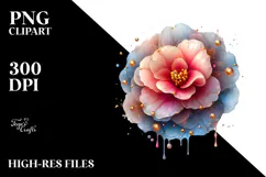 Abstract Glossy Begonia, PNG Product Image 2