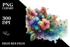 Abstract Small Wooden Stained Impatiens | Sublimation | Product Image 3