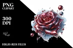 Shiny Rose Metallic Gloss | Sublimation | Clipart Product Image 3