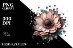 Abstract Stained Anemone PNG Product Image 1