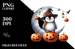 Penguin Dressed for Halloween PNG Product Image 2