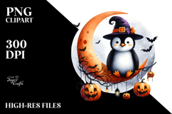 Penguin Dressed for Halloween PNG Product Image 2