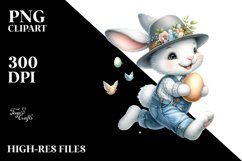Happy Bunny with Vintage Hat PNG Product Image 2
