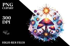 Vibrant Magical Celestial Mushroom Tarot Product Image 2