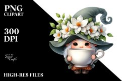 Cute Baby Gnome with Jasmine PNG Product Image 2