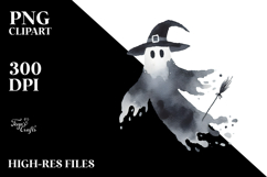 Washed Watercolor Style Ghost PNG Product Image 2