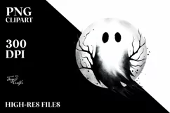 a Washed Watercolor Style Halloween PNG Product Image 3