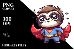 Cartoony Cartoon Sloth PNG Product Image 2