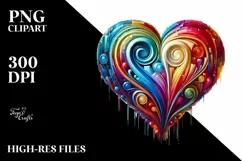 Colorful Heart in Rolf Armstrong Style Product Image 2