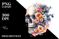 Spring Skull Flowers, Transparent PNG Product Image 2