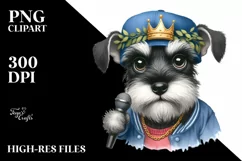 Funny Caricature-Like Miniature Schnauzer Clipart Product Image 3