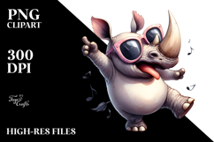 Cartoon Rhino PNG Product Image 2
